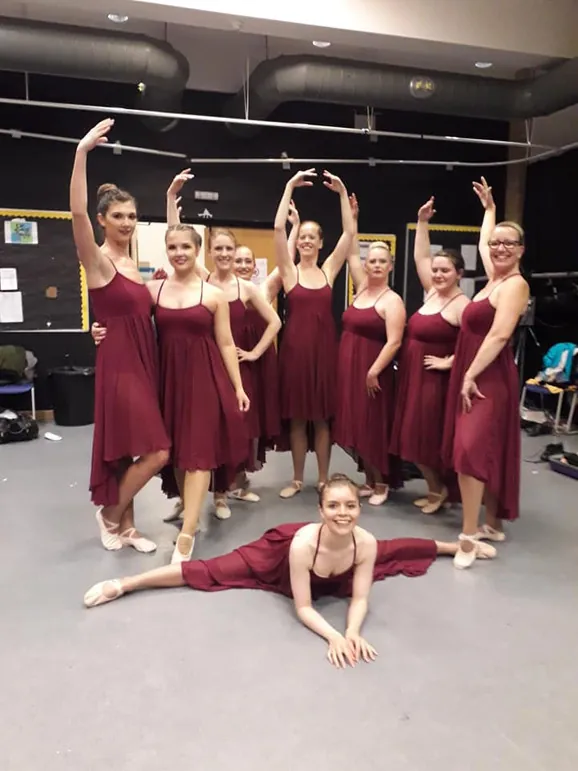 Ballet pupils in performance costume at Karen Chapman School of Dancing in Harlow